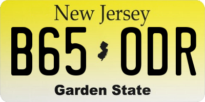 NJ license plate B65ODR