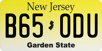 NJ license plate B65ODU