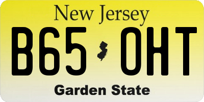 NJ license plate B65OHT