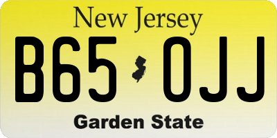 NJ license plate B65OJJ