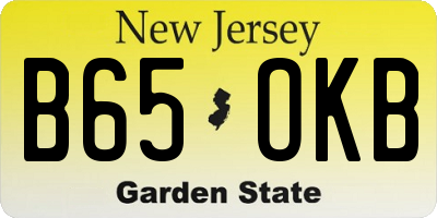 NJ license plate B65OKB