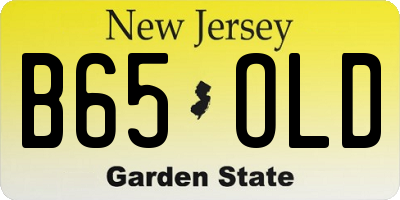 NJ license plate B65OLD