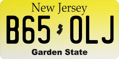 NJ license plate B65OLJ