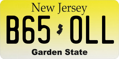 NJ license plate B65OLL