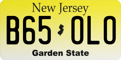 NJ license plate B65OLO
