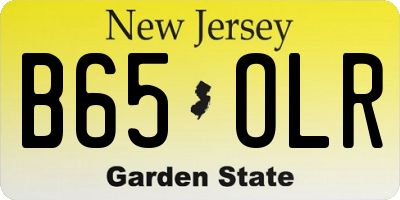 NJ license plate B65OLR