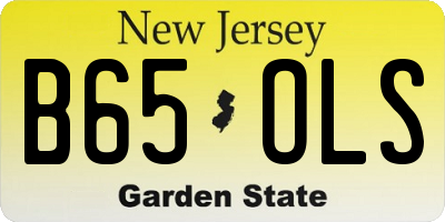 NJ license plate B65OLS
