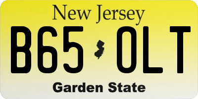 NJ license plate B65OLT