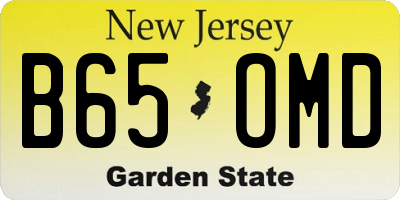 NJ license plate B65OMD