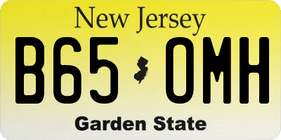 NJ license plate B65OMH