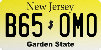 NJ license plate B65OMO