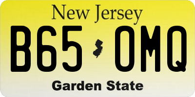 NJ license plate B65OMQ