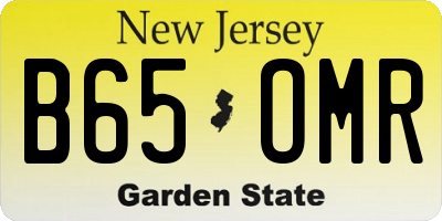 NJ license plate B65OMR