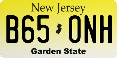 NJ license plate B65ONH