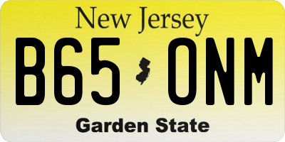 NJ license plate B65ONM