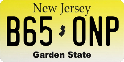 NJ license plate B65ONP