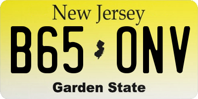 NJ license plate B65ONV