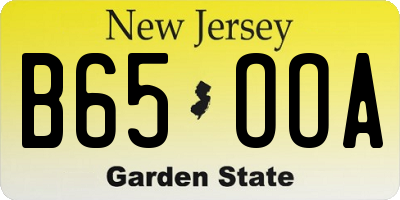 NJ license plate B65OOA