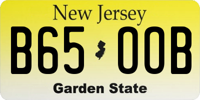 NJ license plate B65OOB