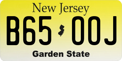 NJ license plate B65OOJ