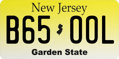 NJ license plate B65OOL
