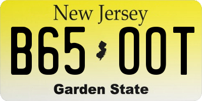 NJ license plate B65OOT