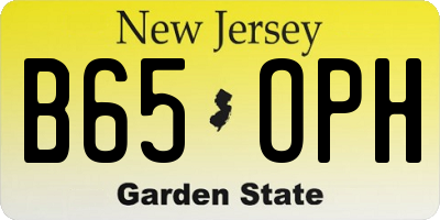 NJ license plate B65OPH