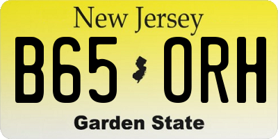 NJ license plate B65ORH