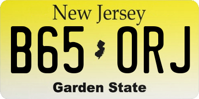 NJ license plate B65ORJ