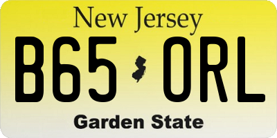 NJ license plate B65ORL