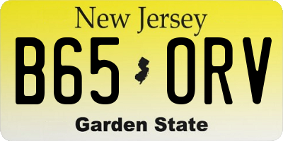 NJ license plate B65ORV