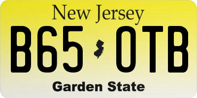 NJ license plate B65OTB