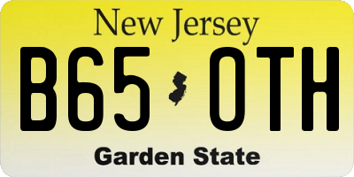 NJ license plate B65OTH