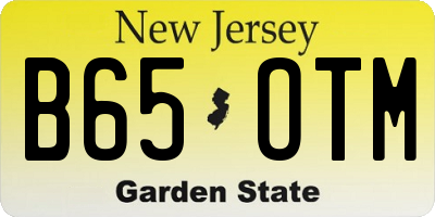 NJ license plate B65OTM
