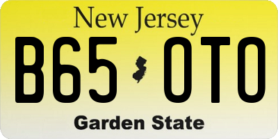 NJ license plate B65OTO