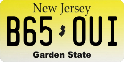 NJ license plate B65OUI