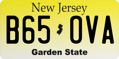 NJ license plate B65OVA