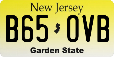 NJ license plate B65OVB