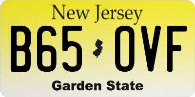 NJ license plate B65OVF