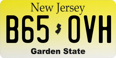 NJ license plate B65OVH