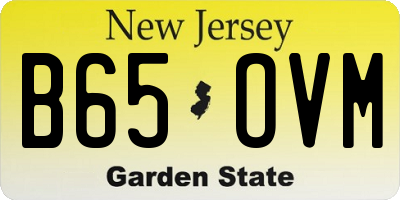 NJ license plate B65OVM