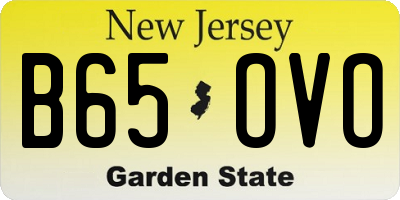 NJ license plate B65OVO