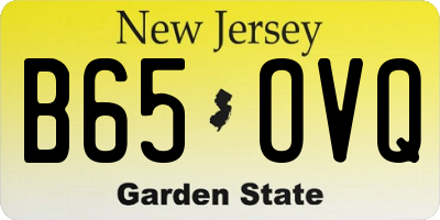NJ license plate B65OVQ