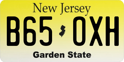 NJ license plate B65OXH