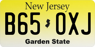 NJ license plate B65OXJ