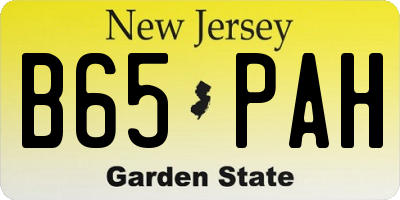 NJ license plate B65PAH