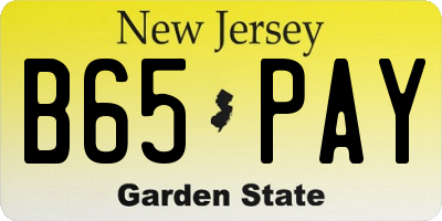 NJ license plate B65PAY