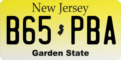 NJ license plate B65PBA