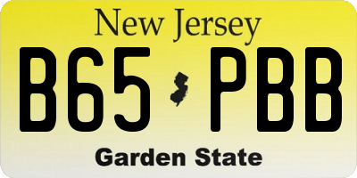 NJ license plate B65PBB