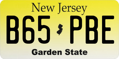 NJ license plate B65PBE